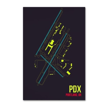 08 Left 'PDX Airport Layout' Canvas Art,30x47